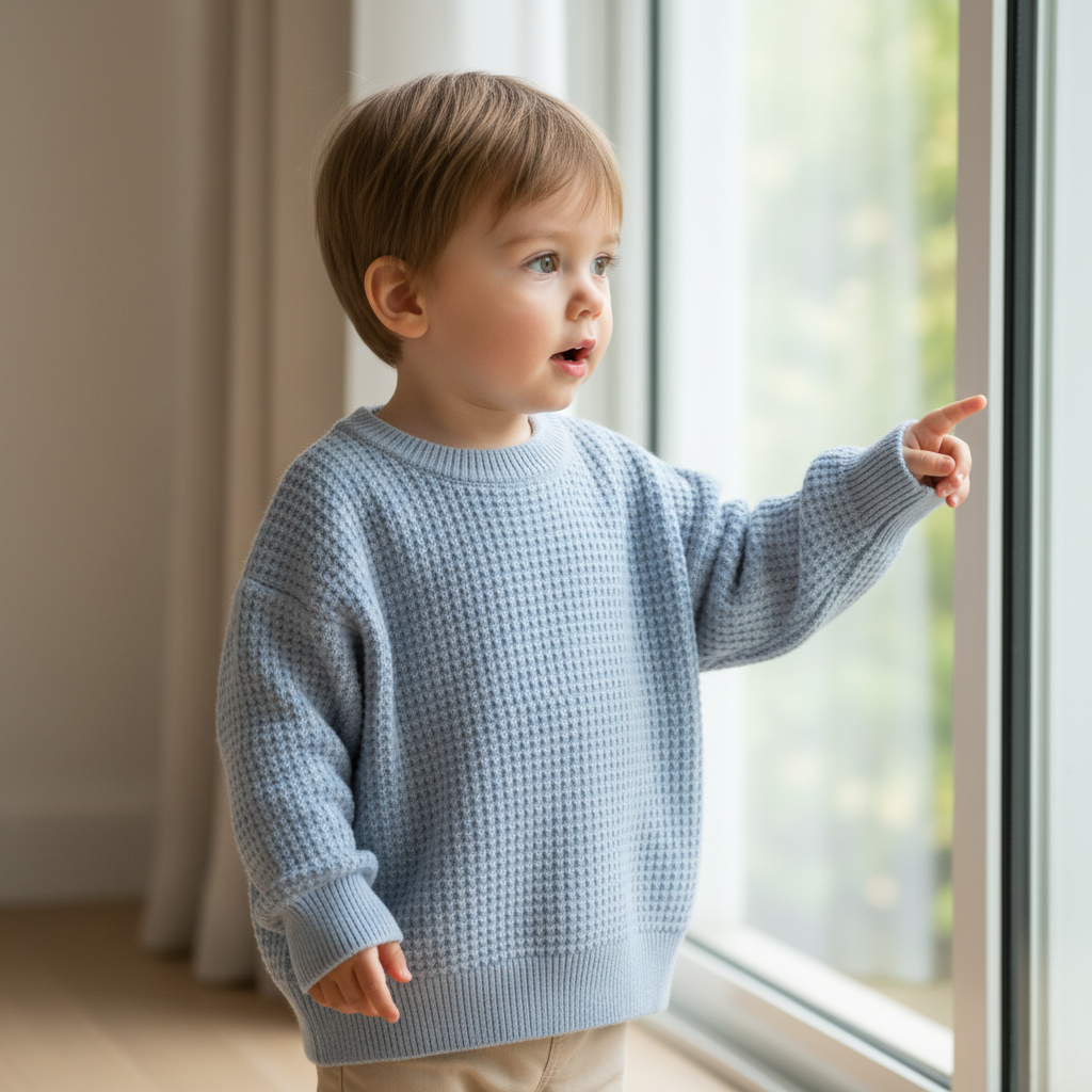 UNISEX WAFFLE KNIT SWEATER