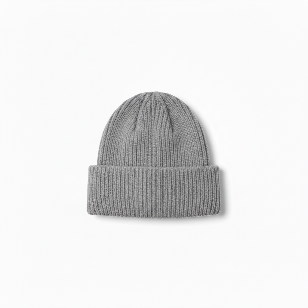 UNISEX RIBBED KNIT BEANIE