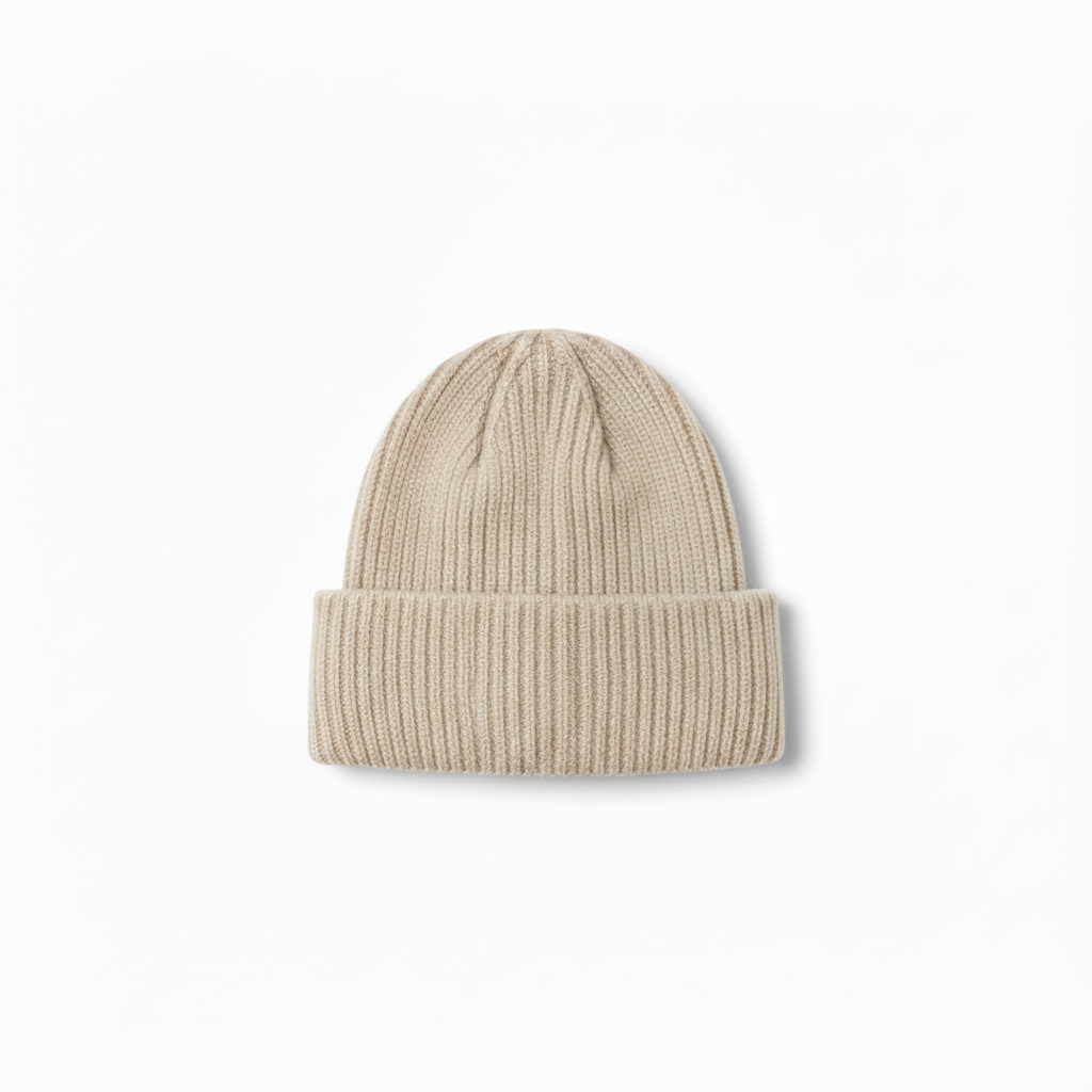 UNISEX RIBBED KNIT BEANIE